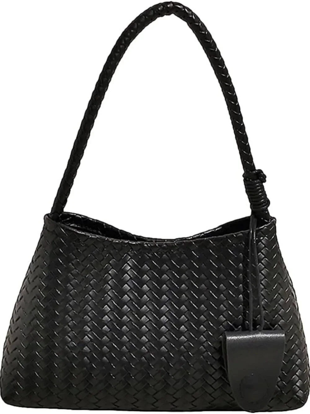 Trendy Woven Hobo Bag for Women | Faux Leather Shoulder Tote | Slouchy Purse for